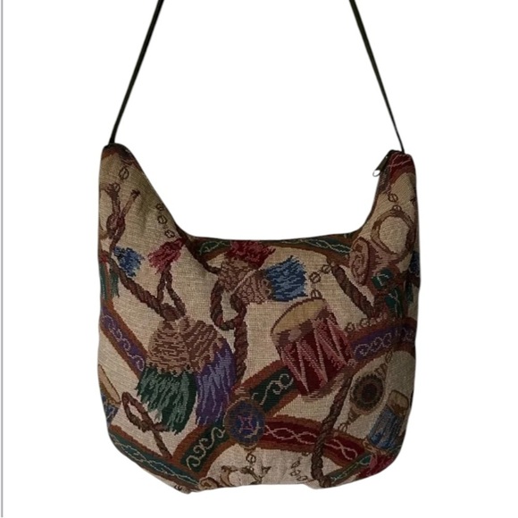 Palm Beach Polo Country Club embroidered colorful large tapestry crossbody - Picture 3 of 11